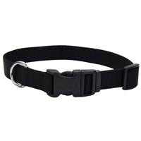 Coastal Adjustable Dog Collar with Plastic Buckle Black 3/4&quot; x 14&quot;-20&quot;  33031