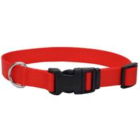 Coastal Adjustable Dog Collar with Plastic Buckle Red 1&quot; x 14&quot;-20&quot; I006329