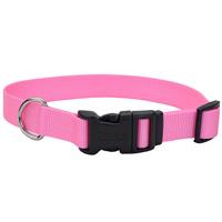 Coastal Adjustable Dog Collar with Plastic Buckle Bright Pink I006327