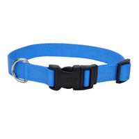 Coastal Adjustable Dog Collar with Plastic Buckle Blue Lagoon 3/8&quot; x 8&quot;-12&quot;  33019