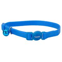 Coastal Safe Cat Adjustable Snag-Proof Breakaway Collar 3/8” x 8”-12” Blue Lagoon  70739