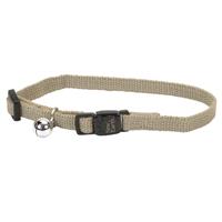 Coastal New Earth Soy Adjustable Breakaway Cat Collar with Bell 3/8” x 8-12” Olive  716212