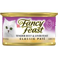 Fancy Feast Classic Pat&#233; Tender Beef and Liver Gourmet Cat Food 3oz 79528