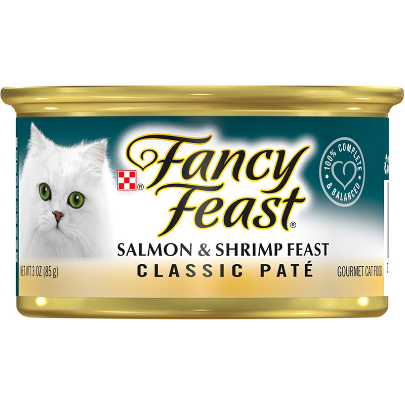 Fancy Feast Gourmet Naturals Wild Alaskan Salmon and Shrimp Cat Food 3oz 79598