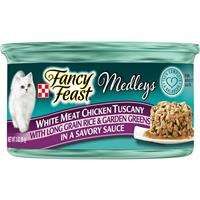 Fancy Feast White Meat Chicken Tuscany with Long Grain Rice and Garden Greens Cat Food 3oz 98592