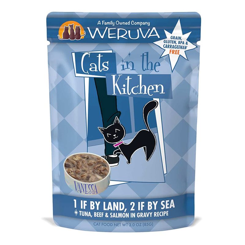 Weruva Cats in the Kitchen 1 If By Land 2 If By Sea Pouch 3 oz. 99934