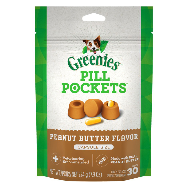 Greenies® Pill Pockets® for Dogs Peanut Butter Formula for Capsules 7.9 oz. I001328