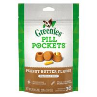 Greenies&#174; Pill Pockets&#174; for Dogs Peanut Butter Formula for Capsules 7.9 oz. I001328