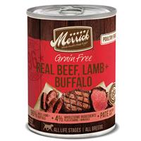 Merrick&#174; Grain Free 96% Real Beef + Lamb + Buffalo 13.2 oz. I002774