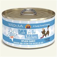 WERUVA Cats in the Kitchen Splash Dance - Chicken &amp; Ocean Fish Recipe Au Jus Canned Cat Food 3.2 oz I003055
