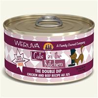 WERUVA Cats in the Kitchen The Double Dip – Chicken and Beef Recipe Au Jus Canned Cat Food 3.2 oz I003059