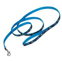 Coastal Ribbon Dog Leash Navy Blue Plaid 5/8&quot; x 6&#39;   I006463