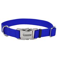 Coastal Adjustable Dog Collar with Metal Buckle Blue 1&quot; x 14&quot;-20&quot; I006488