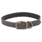 Coastal&#174; Circle T&#174; Rustic Leather Town Dog Collar Slate Grey 1&quot; I006544