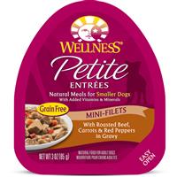 Petite Entrees Mini-Filets Roasted Beef, Carrots &amp; Red Peppers in Gravy Dog Food 3oz Tub I007359