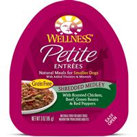 Petite Entrees Mini-Filets Roasted Chicken, Beef, Carrots &amp; Green Beans in Gravy Dog Food 3oz Tub I007360