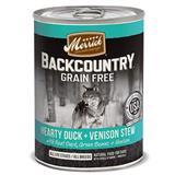 Merrick&#174; Backcountry™ Hearty Duck &amp; Venison Stew Dog Food Can 12.7 Oz.  I008418