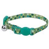 Coastal&#174; Li&#39;l Pals&#174; Adjustable Breakaway Kitten Collar Green Dots I008844