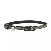 Coastal&#174; Lazer Brite&#174; Reflective Adjustable Breakaway Cat Collar Skulls &amp; Crossbones  I008887