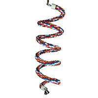 A&amp;E Cage Company Java&#174; Wood Happy Beaks Large Rainbow Cotton Rope Boing I010475