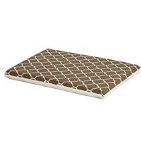 MidWest Quiet Time Defender Brown Geo Print/Fleece Reversible Crate Pad I012108b