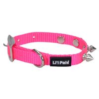 Coastal Lil’ Pals Spiked Nylon Dog Collar Neon Pink  I012213b