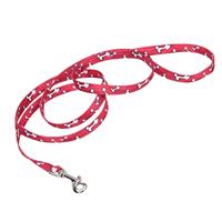 Coastal Styles Dog Leash Red Bones  I012243b