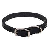 Coastal&#174; Circle T&#174; Oak Tanned Leather Town Black Dog Collar I012307b