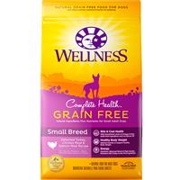 Wellness Complete Health Grain Free Turkey, Chicken Meal, &amp; Salmon Meal Small Breed Dog Food 4lb Bag I013192