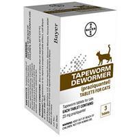 Bayer Tapeworm Dewormer for Cats 3 pk. I013428