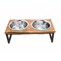 Indipets Luxe Craft Contemporary Wooden Diner  I013855b