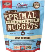 Primal Duck Formula Nuggets Grain-Free Raw Freeze-Dried Cat Food 5.5oz Bag I014118