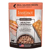 Nature&#39;s Variety Healthy Cravings Grain-Free Real Salmon Recipe Wet Cat Food Topper 3 oz pouch I014942