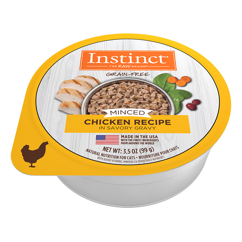 Nature&#39;s Variety Grain-Free Minced Recipe with Real Chicken Wet Cat Food Cup 3.5 oz I014944