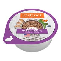 Nature&#39;s Variety Grain-Free Minced Recipe with Real Rabbit Wet Cat Food Cups 3.5 oz I014945
