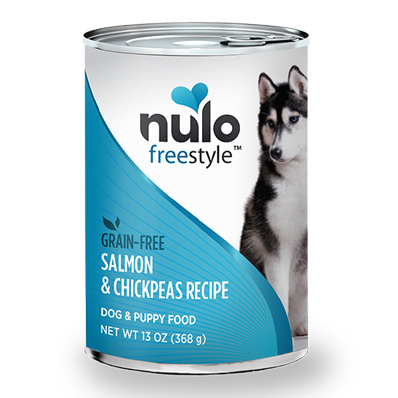 Nulo Puppy &amp; Adult Grain Free Salmon &amp; Chickpeas Recipe 13 oz. Can I015060