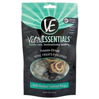 Vital Essentials Freeze Dried Wild Alaskan Salmon Rings Dog Treats 2 oz I016082