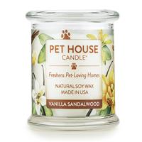 One Fur All Pet House Candle Jar Vanilla Sandalwood 8.5 oz. I016188
