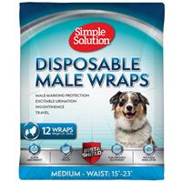 Simple Solution&#174; Disposable Male Wrap MD 12pk I016204