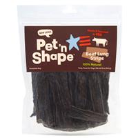 Pet’n Shape Beef Lung Strips Dog Treat 12 oz  I016681