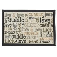 PetRageous Cuddles Tapestry Placemat Natural/Black I016745