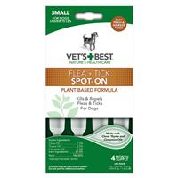 Vet’s + Best Flea &amp; Tick Spot-On Drops Small Dog 4 ct  I016997