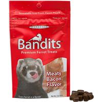 Bandits Premium Ferret Treats Meaty Bacon Flavor 3 oz I017694