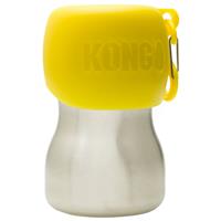 KONG H20 Stainless Steel Dog Water Bottle Yellow 9.5 oz. I018194