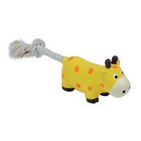 Coastal Li’l Pals Latex &amp; Rope Giraffe Dog Toy 8 in I019088
