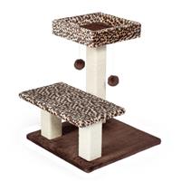 Prevue Pet Products Kitty Power Paws Leopard Terrace Cat Tower 20 1/2 in x 17 1/2 in x 21 in I019425