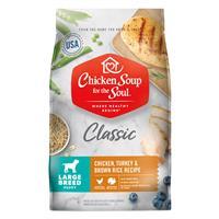 Chicken Soup for the Soul Classic Large Breed Chicken, Turkey &amp; Brown Rice Recipe Dog Food  I019510