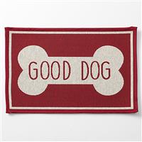 Petrageous Good Dog Bone Tapestry Mat Red 19 in x 13 in  I019523