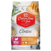 Chicken Soup for the Soul Classic Adult Small Bites Chicken, Turkey &amp; Brown Rice Recipe Dog Food  I019610b