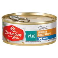 Chicken Soup for the Soul Adult Cat Chicken &amp; Turkey Pate Recipe Cat Food 5.5 oz  I019611